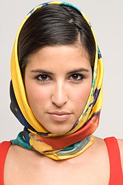 Silk foulard Casol square silk scarf as head scarf.jpg