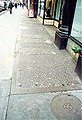 Sidewalk with historic sidewalk vault lighting