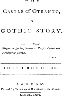 <i>The Castle of Otranto</i> 1764 Gothic novel by Horace Walpole