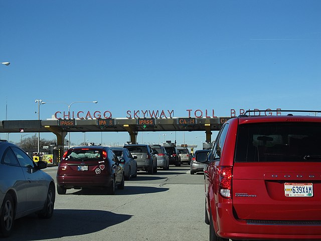 Image: Chicago Skyway Toll Bridge Toll Area, Interstate 90, Chicago, Illinois (11051936504)