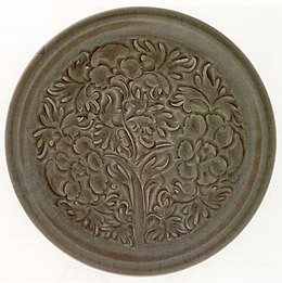 Chinese bowel, Northern Sung dynesty, 11th or 12th century, porcelaneous pottery with celadon glaze, Honolulu Academy of Arts.jpg