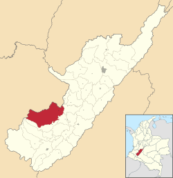 Ubicación del municipio y localidad de La Plata, Huila en el departamento de Huila de Colombia.