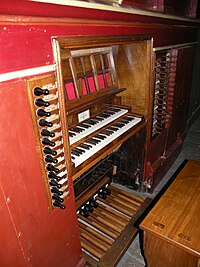 Consolle organo Ferdinando Serassi 1876