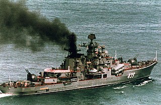 Russian destroyer <i>Bezuderzhny</i> Sovremenny-class destroyer of the Russian Navy