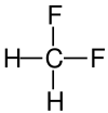 Difluoromethane Structural Formula V1.svg