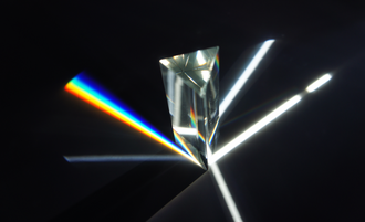 A familiar dispersive prism Dispersive prism.png