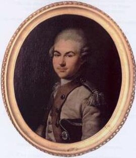 Donatien-Marie-Joseph de Rochambeau in the uniform of the Régiment d'Auvergne