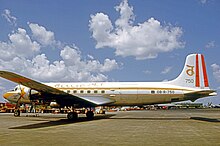 Faucett Douglas DC-6B(F) in 1972 fitted with large rear cargo door for freight operations