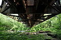 Deutsch: Die Dreigurtbrücke in Düren von unten aus gesehen. English: Dreigurtbrücke in Düren, view from below.