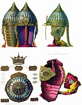 "State helmet" on picture of 19th century Drevnosti RG v3 ill005-008 - Helmet of Alexander Nevsky.jpg