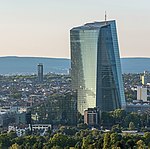 Het gebouw van de Europese Centrale Bank, Frankfurt