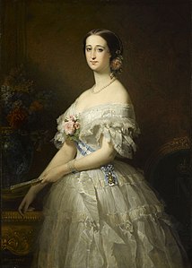 Eugénie de Montijo, Empress of the French, represented in a ball gown, 1844