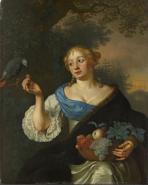 File:Een jonge vrouw met een papegaai Rijksmuseum SK-A-458.jpeg