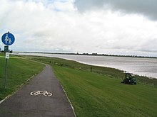 Eiderradweg, westlich von Tönning