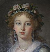 Elizaveta Alexeevna with roses by Vigee-Le Brun (1790s, Krasnodar museum) - detail