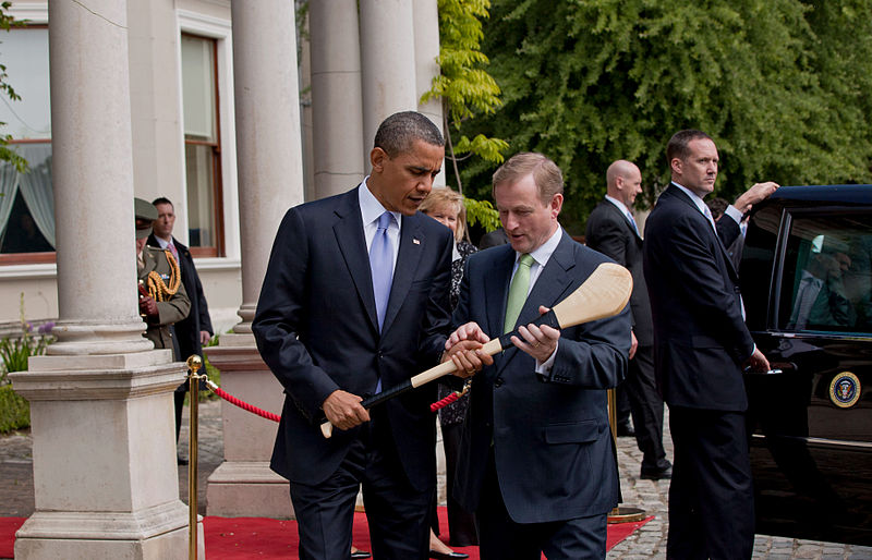 File:Enda Kenny presents Barack Obama with a hurley.jpg
