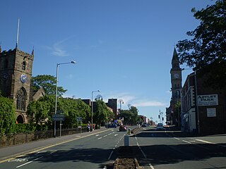 Chorley Town in Lancashire, England