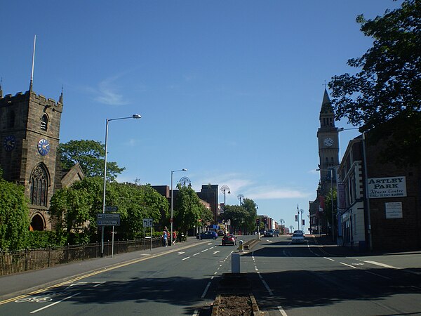 Entering Chorley town centre