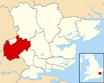 Epping Forest shown within Essex