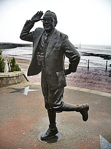 Statue of Eric Morecambe in Morecambe, Lancashire, England