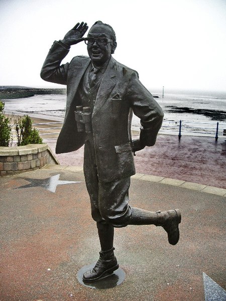 Statue of Eric Morecambe in Morecambe, Lancashire, England
