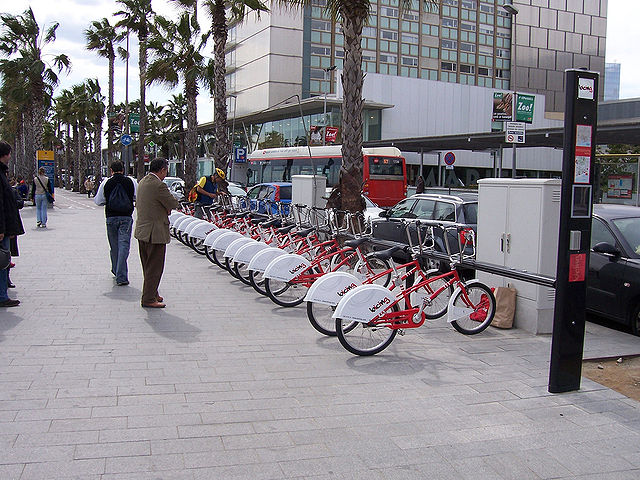 Bicing, a community bicycle program in Barcelona, Spain.