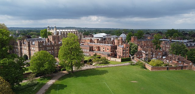 Aerial view of Eton College from the north