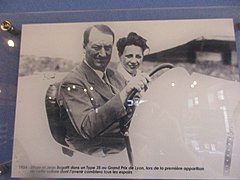 Ettore et son fils Jean Bugatti sur leur Bugatti Type 35 en 1924