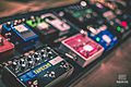 Scope : Eventide Timefactor digital delay pedal on a pedalboard.