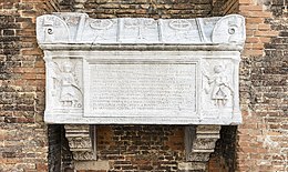Exterior of Santi Giovanni e Paolo (Venice) - Tomb of Jacopo e Lorenzo Tiepolo.jpg