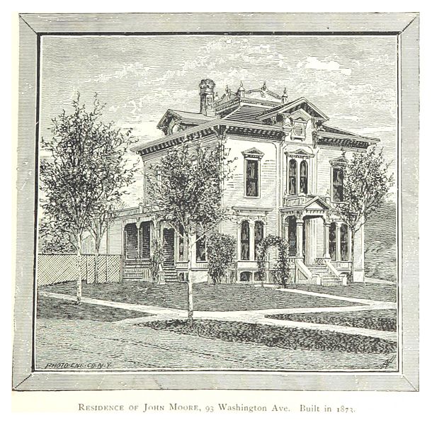 File:FARMER(1884) Detroit, p469 RESIDENCE OF JOHN MOORE, 93 WASHINGTON AVE. BUILT IN 1873.jpg