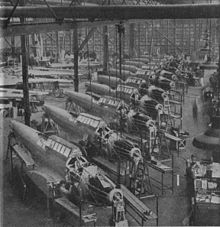 Battles during construction at the Heaton Chapel factory Fairey Battle construction, 1938 (Our Generation, 1938).jpg