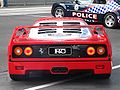 Ferrari F40 - rear and police (Crown Casino, Melbourne, Australia, 3 March 2007).jpg