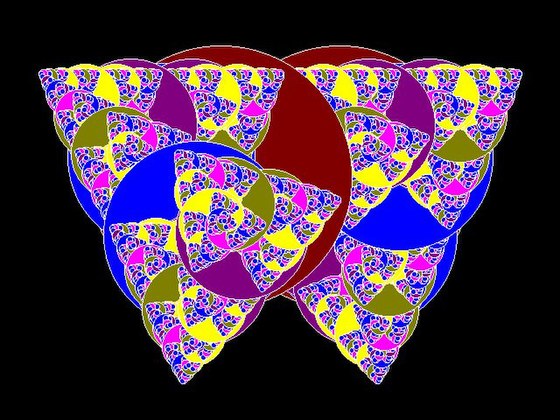 Recursive fractal butterfly image