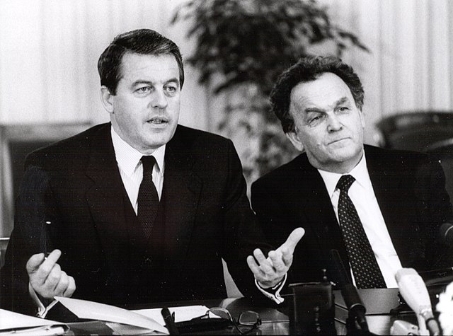 Franz Vranitzky and Otto Stich, 1986