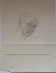 GabrielMartin LesEnervés Monnik buste studie n ° 3 grafiet op crème papier format1-4Cavalier.jpg