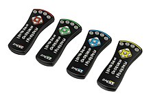 The Game Wave shipped with four color coded remote controls that double as game controllers. Game-Wave-Four-Remotes.jpg