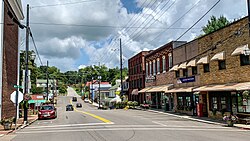 Storefronts along Gay Street in downtown Dandridge