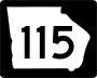 State Route 115 marker