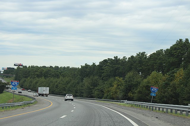I-475 northbound end at I-75 between milemarkers 178 and 179