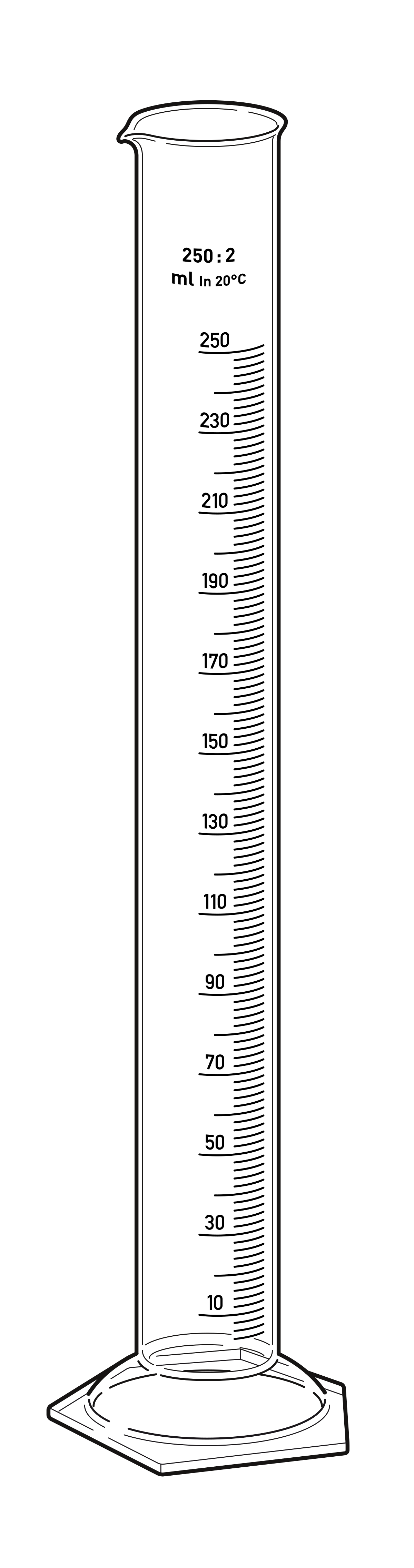 File:Graduated Cylinder tall form 250ml.svg - Wikimedia Commons