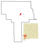 Grant County New Mexico Incorporated and Unincorporated areas Silver City Highlighted.svg