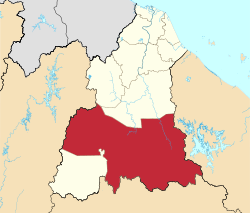 Location of Gua Musang District in Kelantan