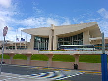 The Antonio B. Won Pat International Airport main passenger terminal, which houses the offices of the Guam International Airport Authority