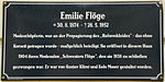 Emilie Flöge - memorial plaque