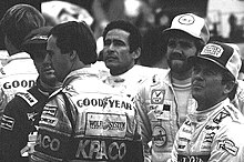 Guerrero, Brabham, Ongais, Fillip, and Bettenhausen at Pocono in 1984 GuerreroBrabhamOngaisFillipBettenhausen1984Pocono.jpg