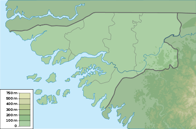 Location map Γουινέα-Μπισσάου