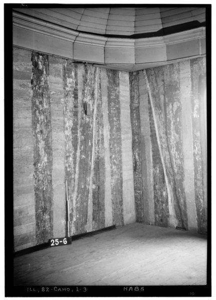 File:HISTORIC AMERICAN BUILDINGS SURVEY JOSEPH GOLABOWSKI - PHOTOGRAPHER - APRIL 6, 1934. DETAIL OF WALL CONSTRUCTION - Church of the Holy Family, State Route 157, Cahokia, St. Clair HABS ILL,82-CAHO,1-3.tif