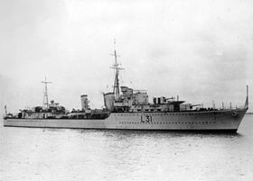Illustratives Bild der HMS Mohawk (F31)