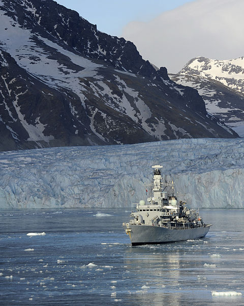 File:HMS Portland Sails Near Huge Glacier in South Georgia MOD 45151713.jpg